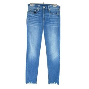 Rag & Bone Women’s 29 Jeans Raw Hem Fray Whiskering Denim Classic